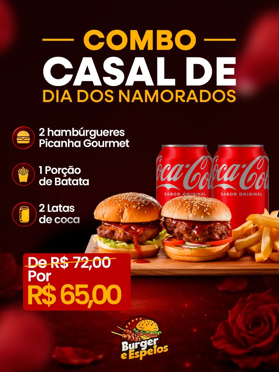 Combo casal - Burger e Espetos